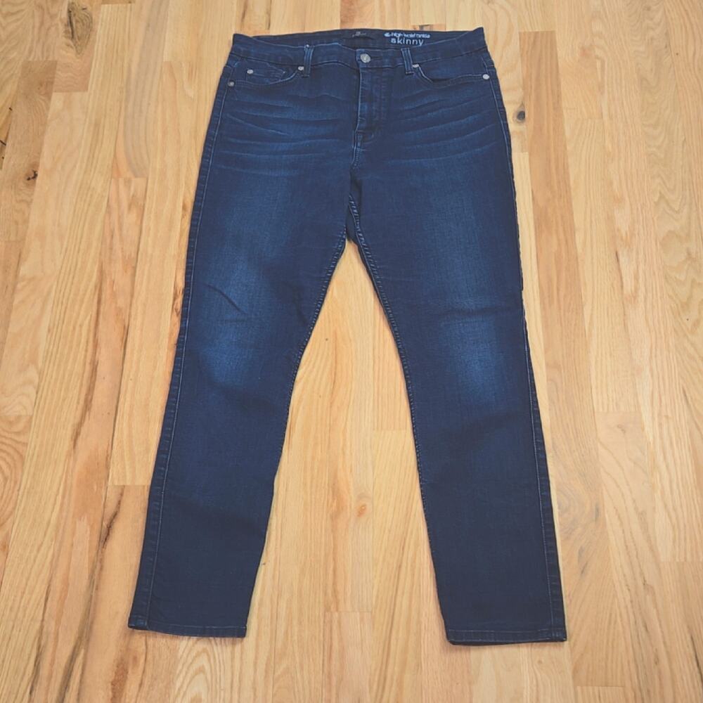 7 for all mankind womens the high waist ankle skinny jeans size 31